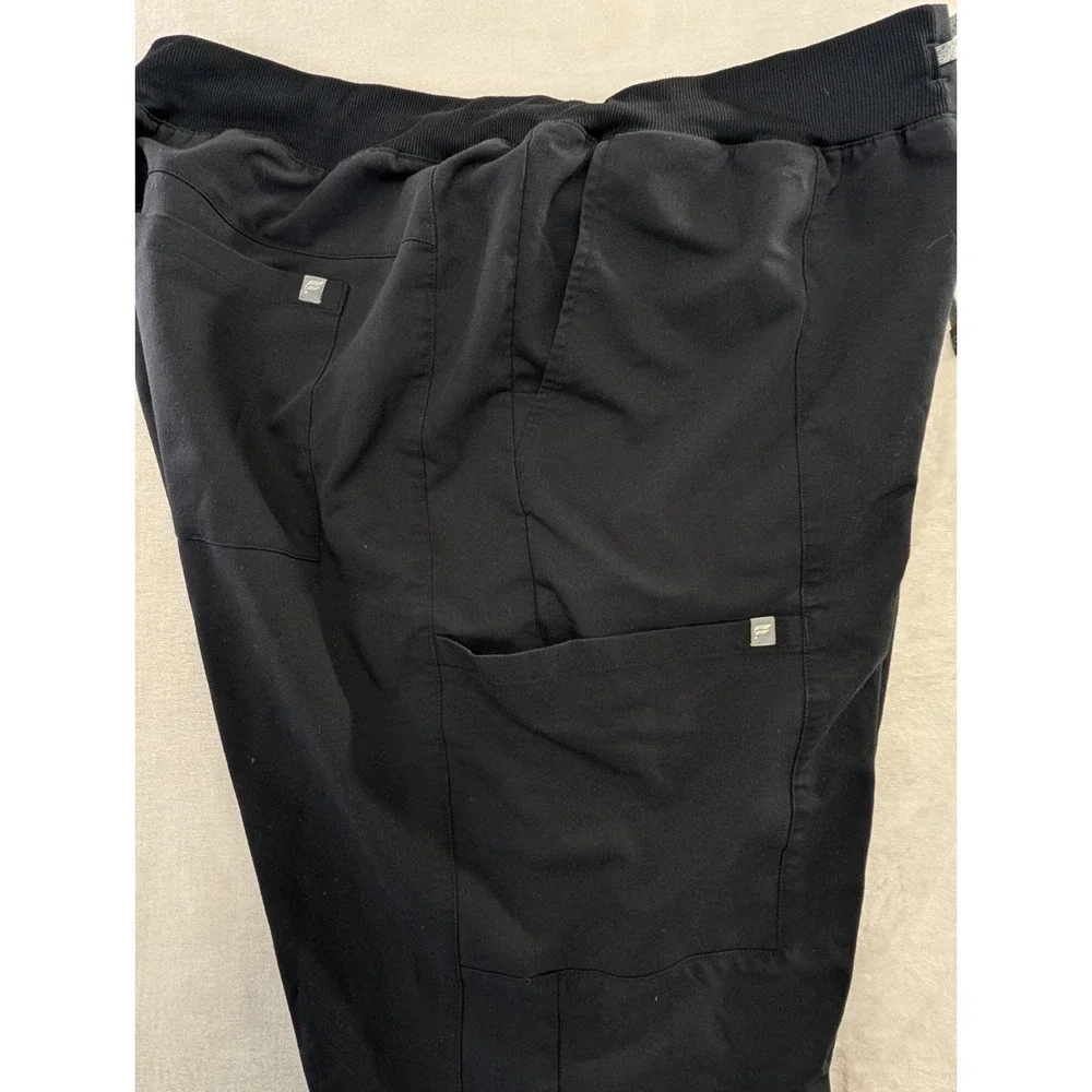 Fabletics High Rise On Call Scrub Jogger Womens XXL 1X Black Medical Healthcare